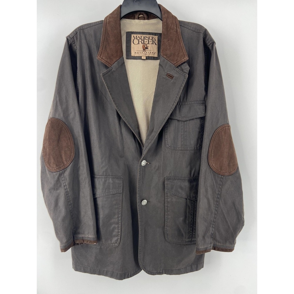 Madison Creek Jacket Mens‎ Medium Brown Field Hunting Conceal Carry Leather Trim